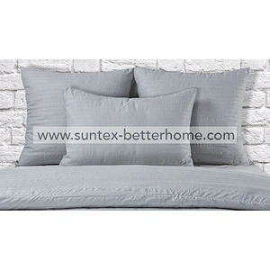 Accueil Linge de lit en relief Seersucker Housse de couette en microfibre Ensemble de literie