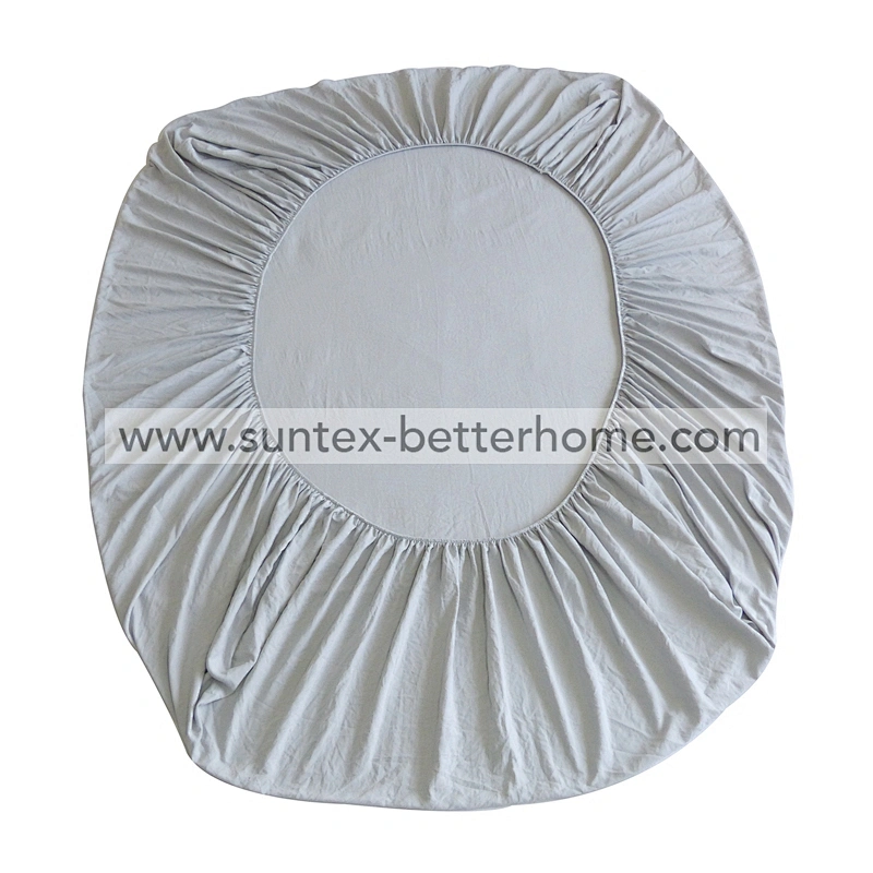 Drap-housse en microfibre 100% polyester brossé de couleur unie