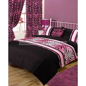 Prix pas cher 100% polyester microfibre maison housse de couette ensemble de literie avec rideau