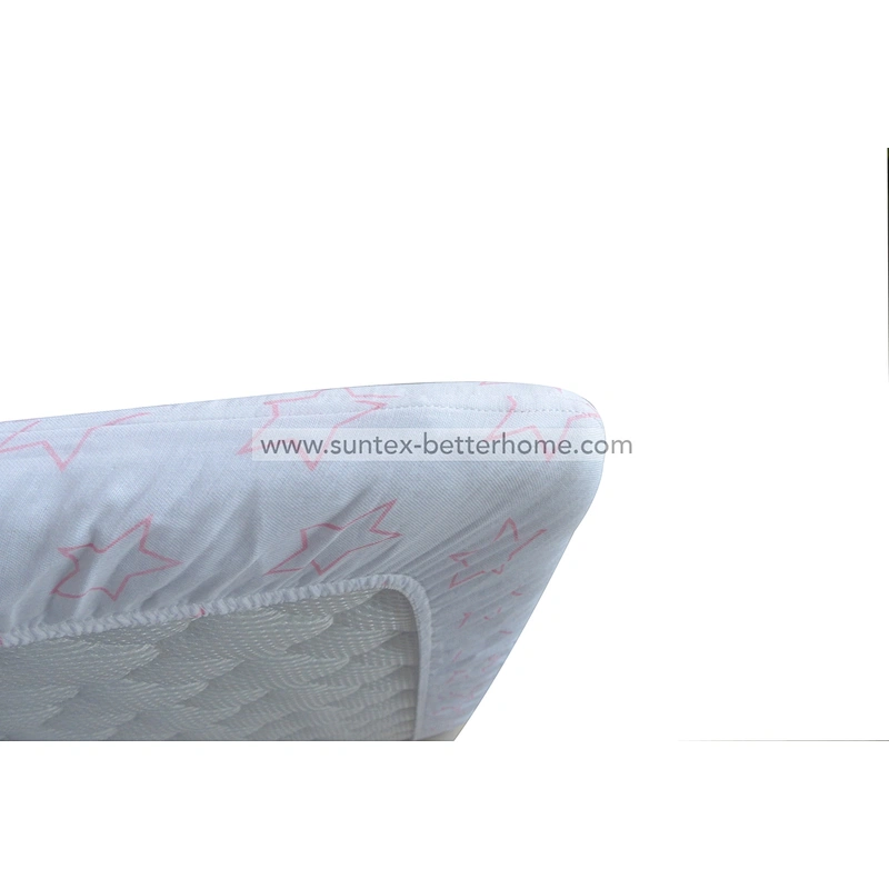 Custom Stars Printed 100% Cotton Muslin Baby Waterproof Fitted Crib Sheet