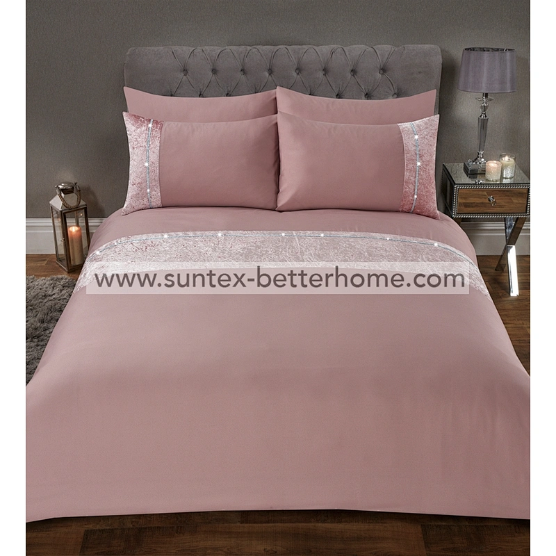 Ensemble de housse de couette en velours diamant Ensemble de literie en microfibre pour la maison