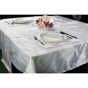 Juego de mantel y mantel de mesa Jacquard con mantel individual
