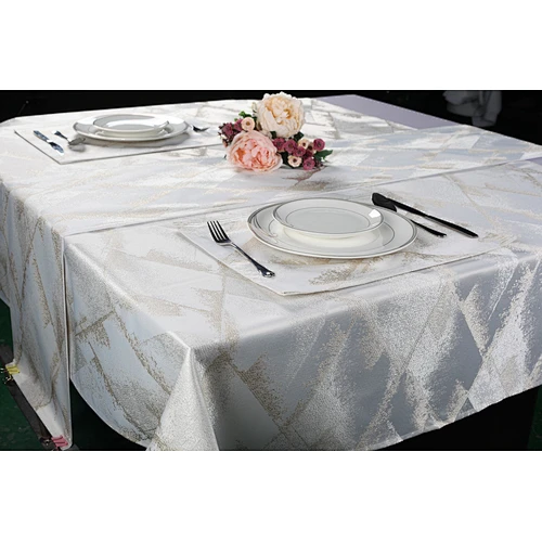 Juego de mantel y mantel de mesa Jacquard con mantel individual