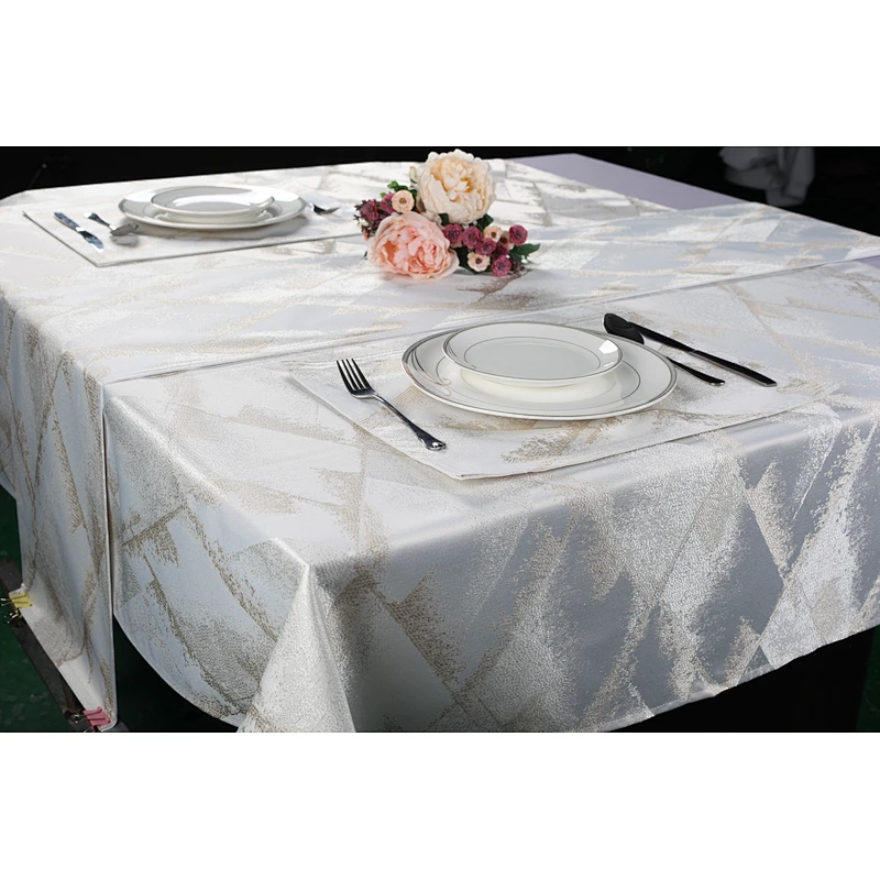 Juego de mantel y mantel de mesa Jacquard con mantel individual