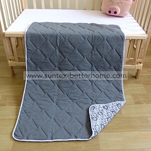 Panda Printed Baby Quilt 100%Cotton Quilted Baby Blanket