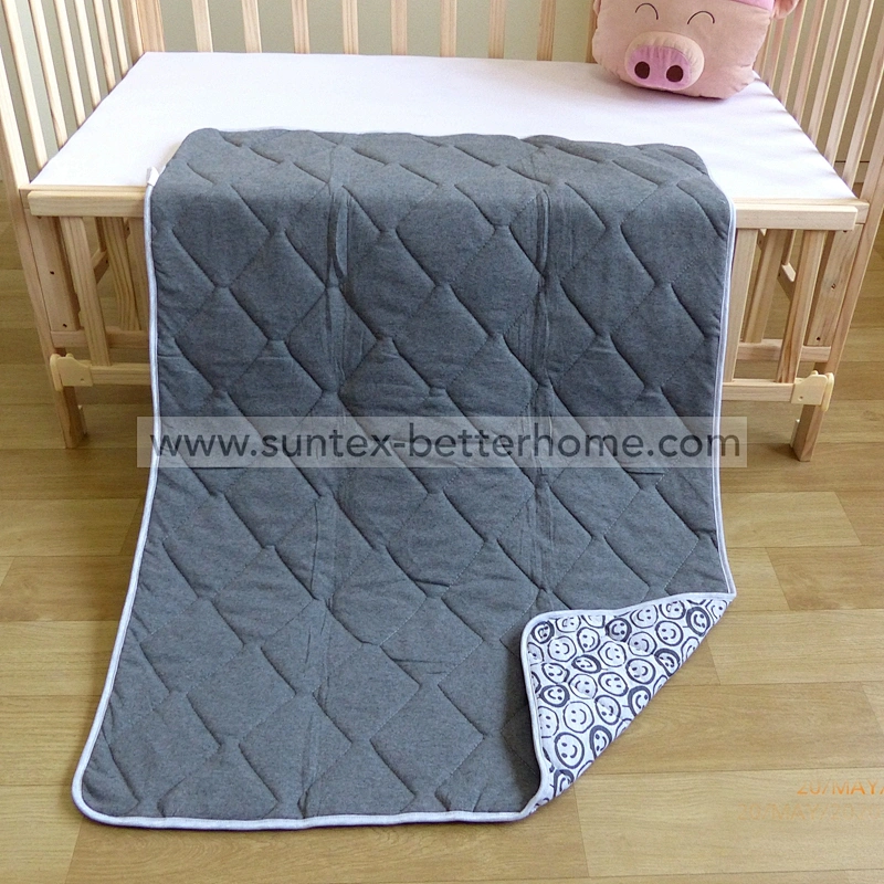 Panda Printed Baby Quilt 100%Cotton Quilted Baby Blanket