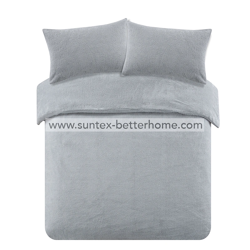 Ensemble de literie en molleton en peluche super chaud 3PCS Ensemble de housse de couette pour couette