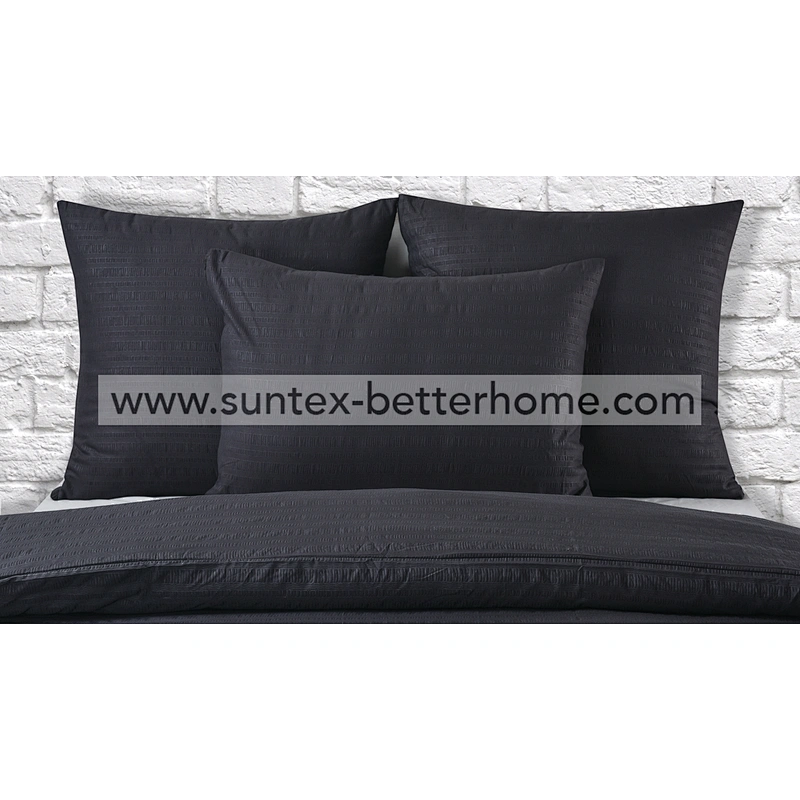 Funda de almohada con cremallera de microfibra de poliéster Seersucker en relieve Fundas de almohada