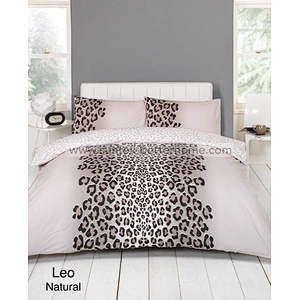 Ensemble de housse de couette 100% polyester brossé imprimé léopard