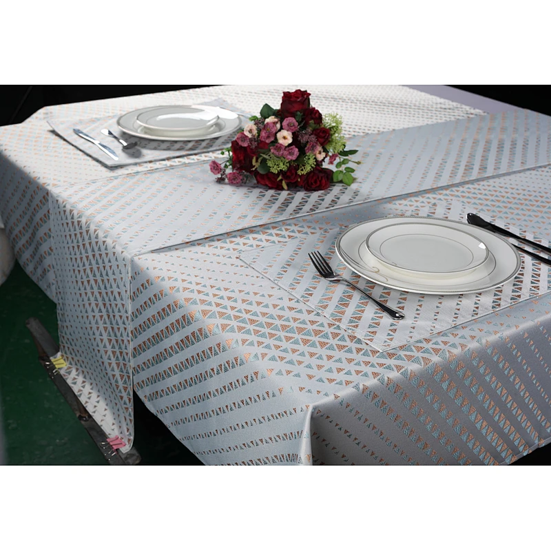 Juego de mantel y mantel de mesa Jacquard con mantel individual