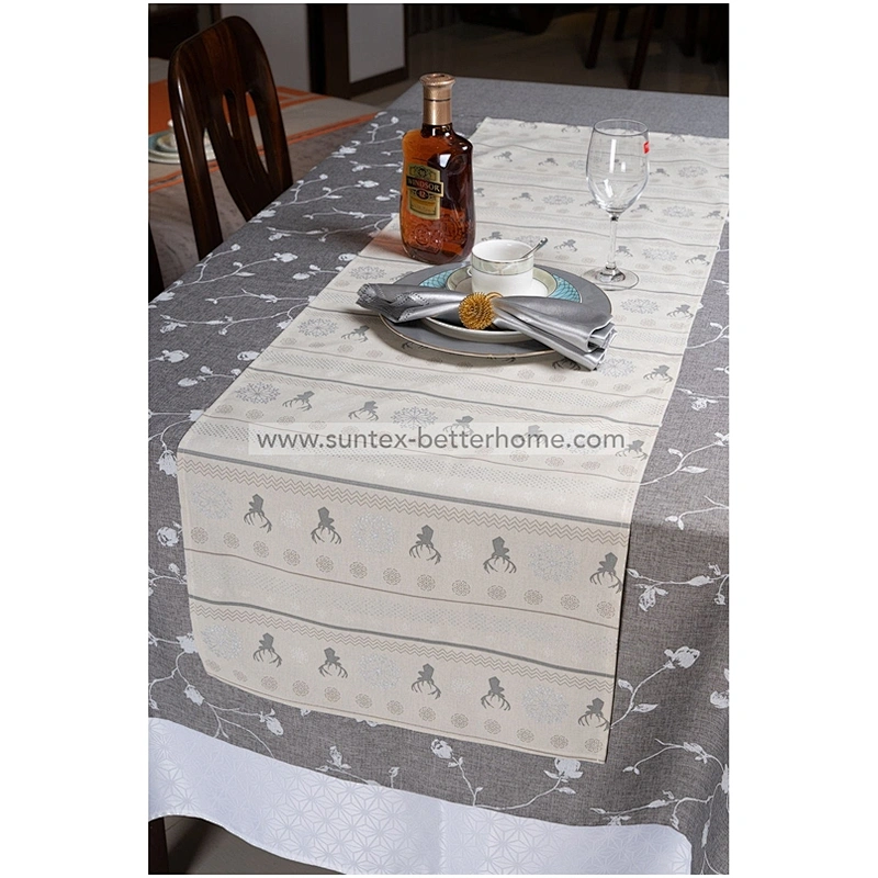 Chine Fournisseur polyester coton chemin de table imprimé chemin de table