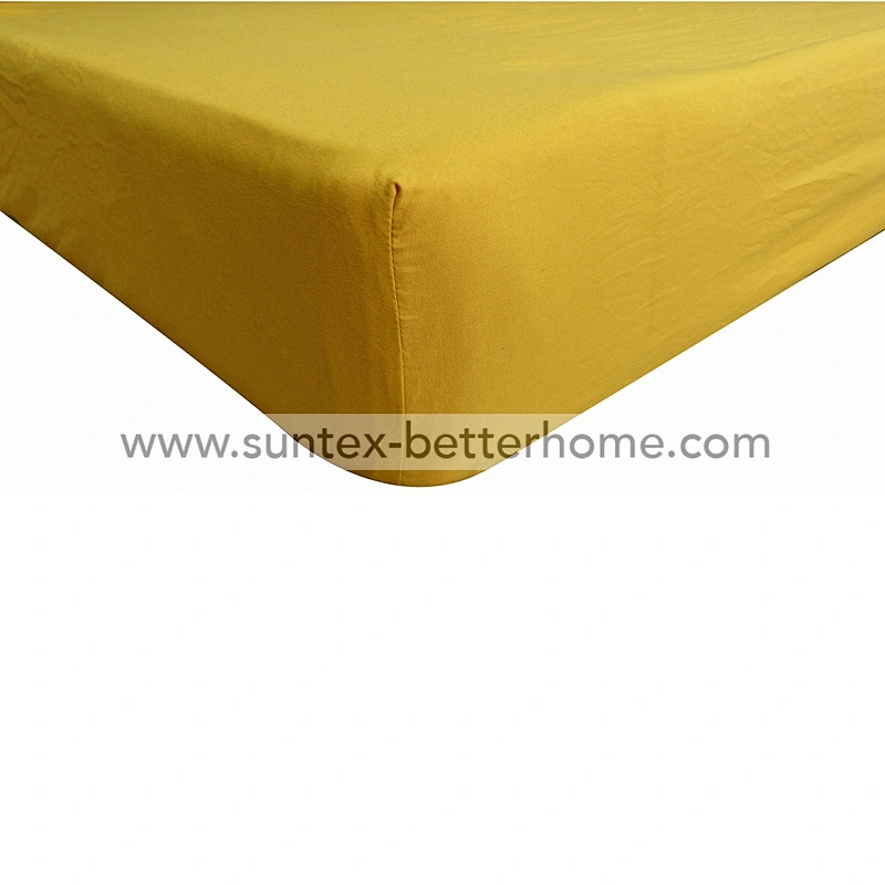Drap-housse en microfibre 100% polyester brossé de couleur unie