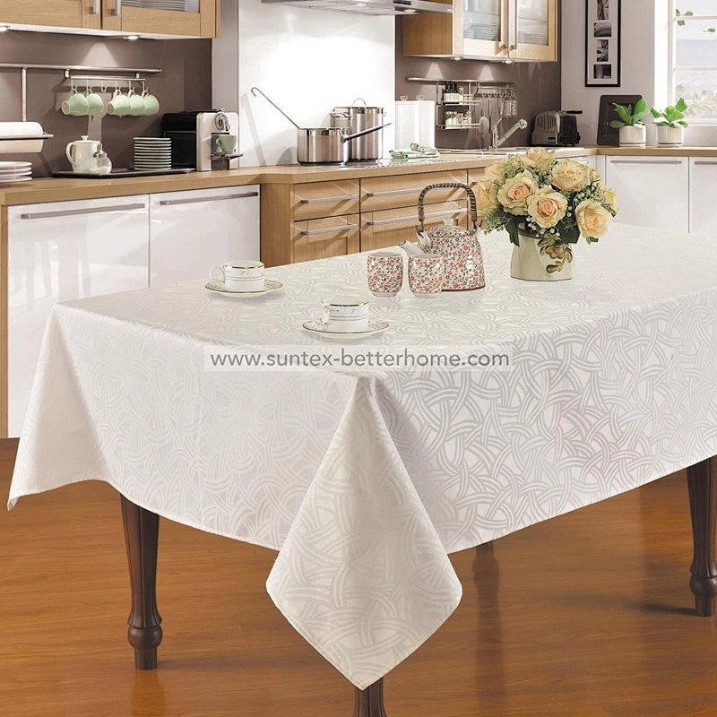 Usine en gros 50% polyester 50% coton nappe nappe rectangle nappe