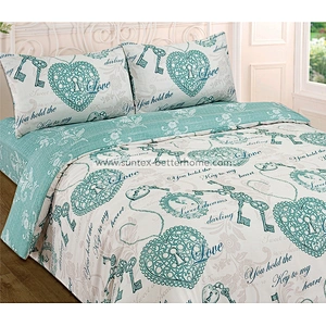 Brushed Microfiber 4Pcs Duvet Comforter Cover Fitted Sheet Pillowcases Home Bedding Set
