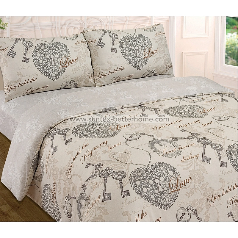 Microfibre brossé 4 pièces housse de couette housse de couette drap housse taies d'oreiller ensemble de literie