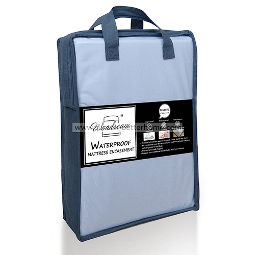 100% polyester tricoté imperméable à l'eau de matelas avec fermeture éclair
