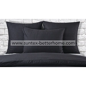 Accueil Linge de lit en relief Seersucker Housse de couette en microfibre Ensemble de literie