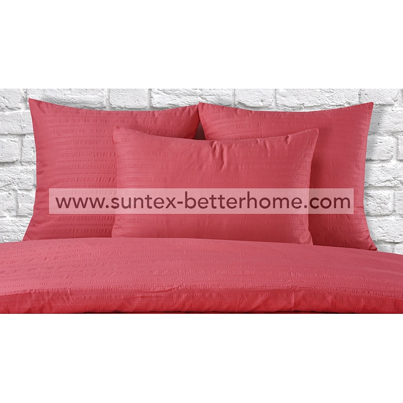 Funda de almohada con cremallera de microfibra de poliéster Seersucker en relieve Fundas de almohada