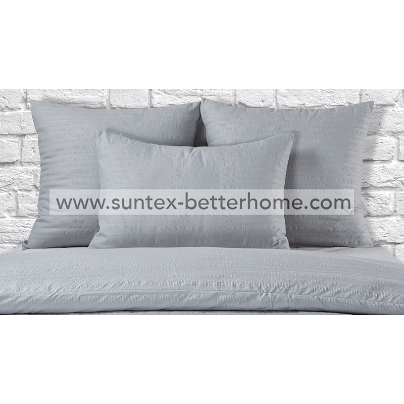 Funda de almohada con cremallera de microfibra de poliéster Seersucker en relieve Fundas de almohada