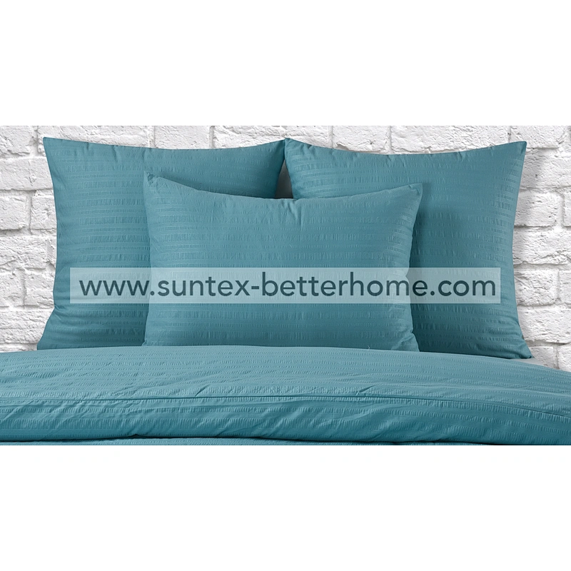 Funda de almohada con cremallera de microfibra de poliéster Seersucker en relieve Fundas de almohada