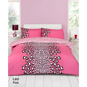 Ensemble de housse de couette 100% polyester brossé imprimé léopard