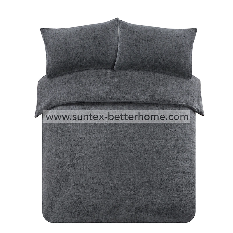 Ensemble de literie en molleton en peluche super chaud 3PCS Ensemble de housse de couette pour couette