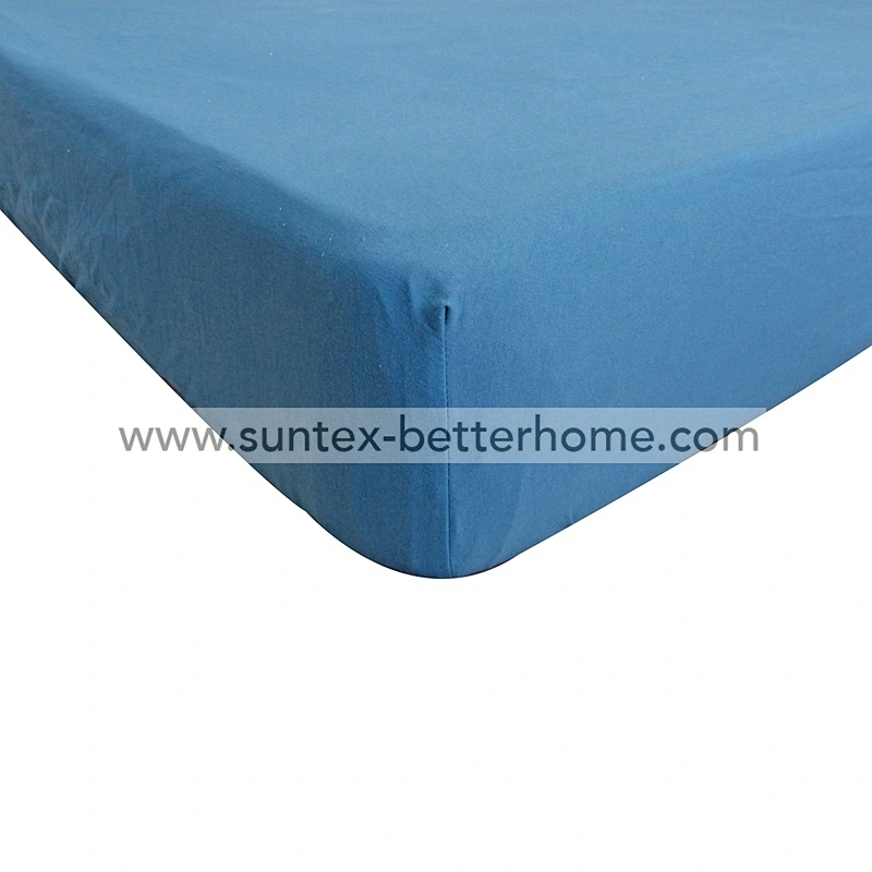 Drap-housse en microfibre 100% polyester brossé de couleur unie