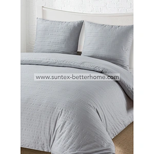 Funda de almohada con cremallera de microfibra de poliéster Seersucker en relieve Fundas de almohada