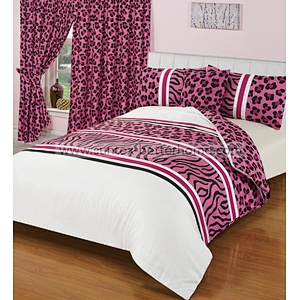 100% Polyester Microfiber Bedding Set Duvet Cover Set with Curtain