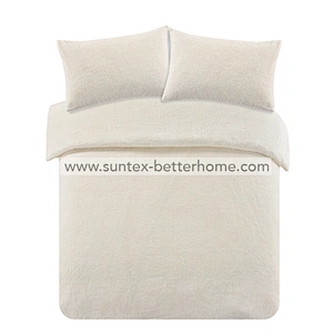 Ensemble de literie en molleton en peluche super chaud 3PCS Ensemble de housse de couette pour couette