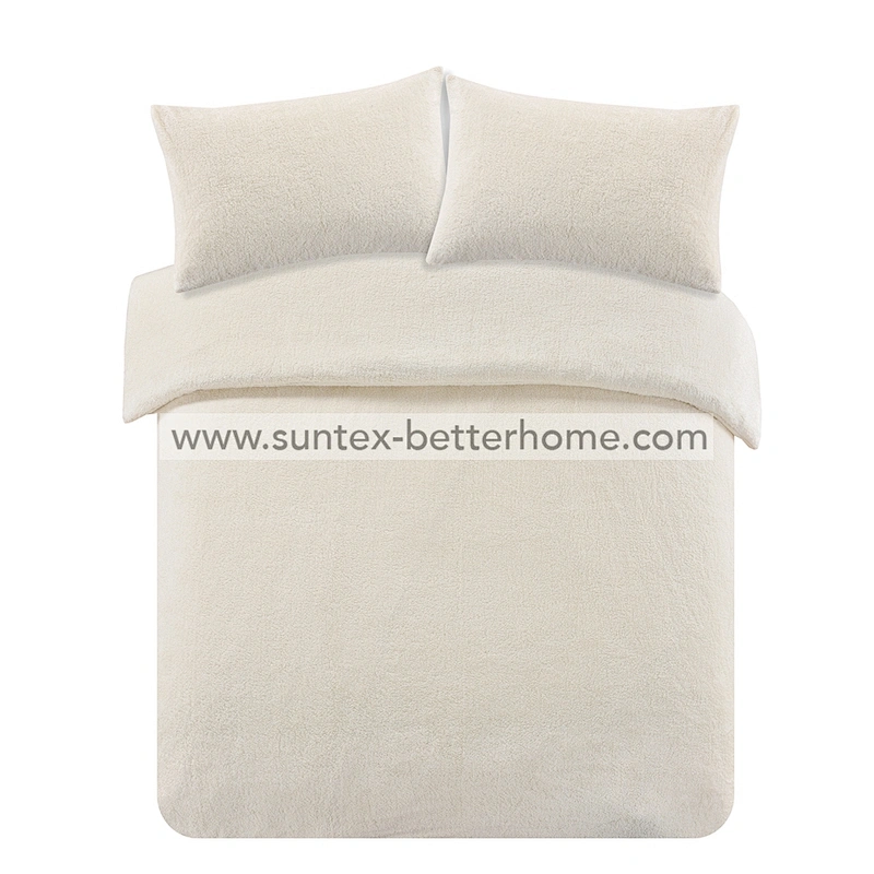 Ensemble de literie en molleton en peluche super chaud 3PCS Ensemble de housse de couette pour couette