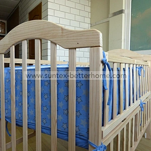Baby Crib Nursery 100%Cotton Jersey Baby Bed Bumper Bedding Crib Sheet Set