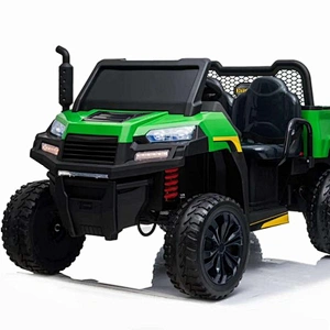 Green Two Seat with Tail bucket 12V electric ride on toys car big 4 motor