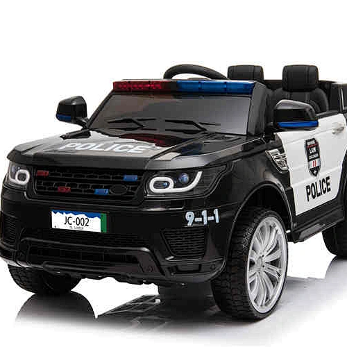 New color Four-wheel suspension Kids 2 seats electric driving car police