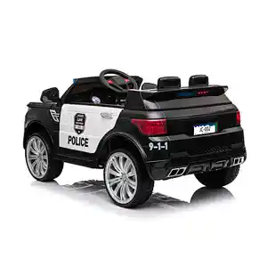 New color Four-wheel suspension Kids 2 seats electric driving car police