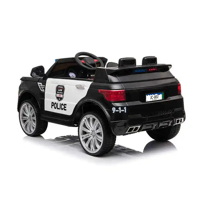 New color Four-wheel suspension Kids 2 seats electric driving car police