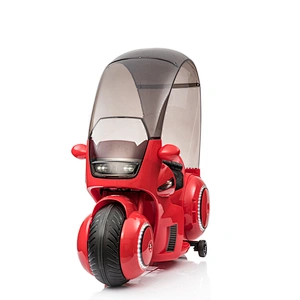 Leather seat and light wheels with Canopy battery kids motorcycle for kids 8 years old