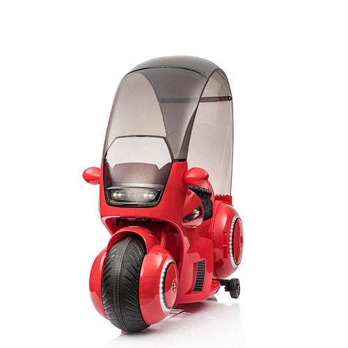 Leather seat and light wheels with Canopy battery kids motorcycle for kids 8 years old