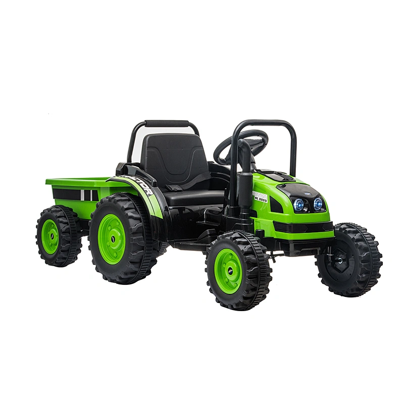 2022 Toy Car Electric Trailer Four-Wheels Ride on Car Red White Green Yellow Vehicle for Kids