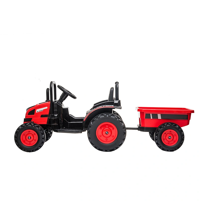 2022 Toy Car Electric Trailer Four-Wheels Ride on Car Red White Green Yellow Vehicle for Kids