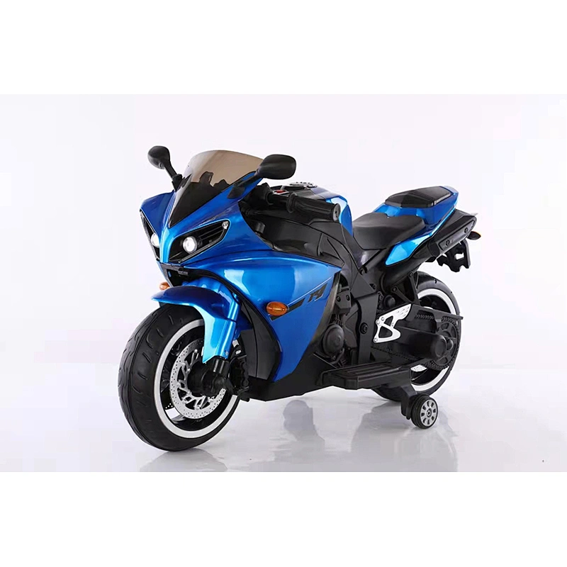 Child Electric Motorcycle Toy Car Red White Blue Color Plastic for 5 9 Years Kids Music Led Light USB Power Battery Style Story