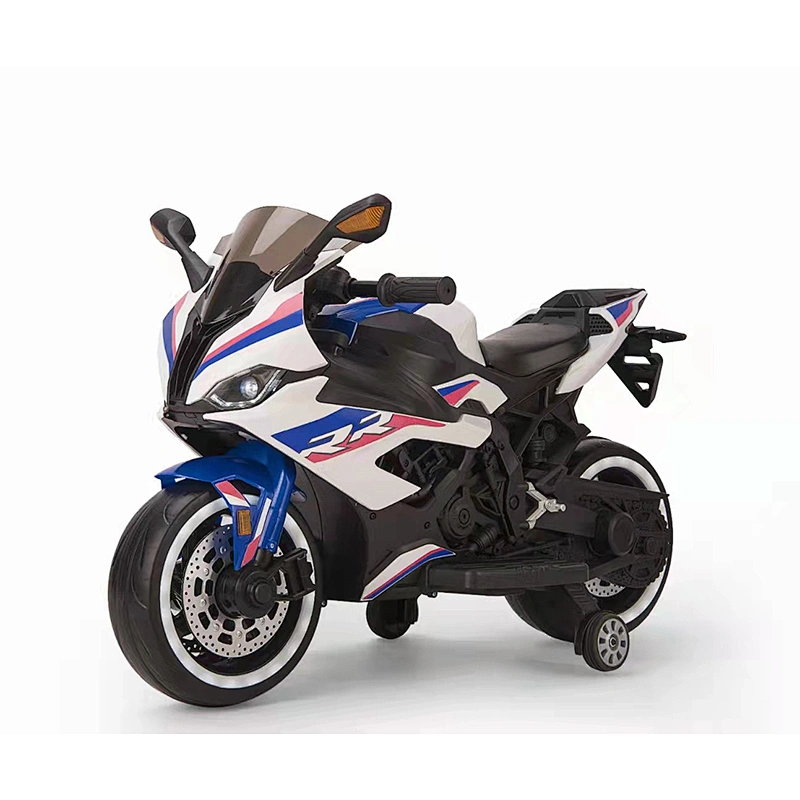 Child Electric Motorcycle Toy Car Red White Blue Color Plastic for 5 9 Years Kids Music Led Light USB Power Battery Style Story