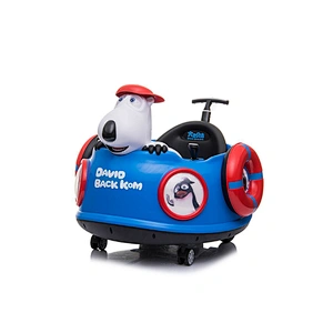 6V Baby Bumper Car with Meal Board and Retractable Push Handle
