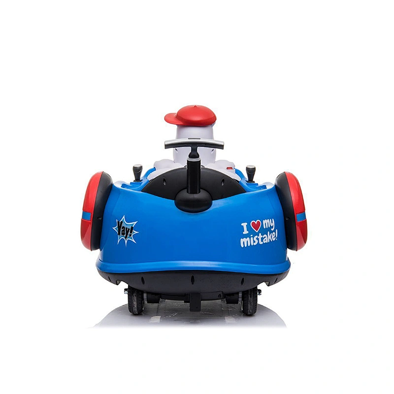 6V Baby Bumper Car with Meal Board and Retractable Push Handle