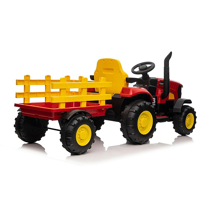 WDHL-3388 2023 New arrival children's toy tractor 12V kids ride on car with trailer