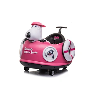 6V Baby Bumper Car with Meal Board and Retractable Push Handle
