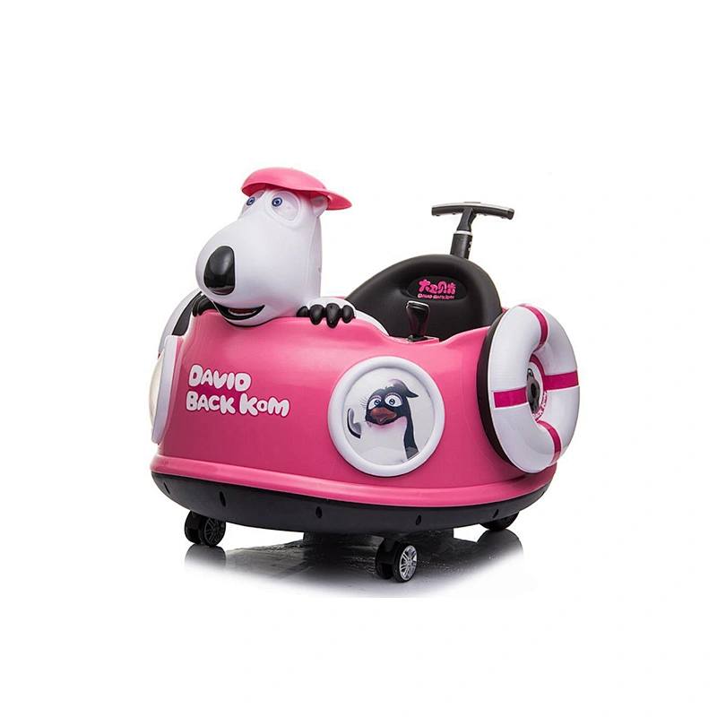 6V Baby Bumper Car with Meal Board and Retractable Push Handle