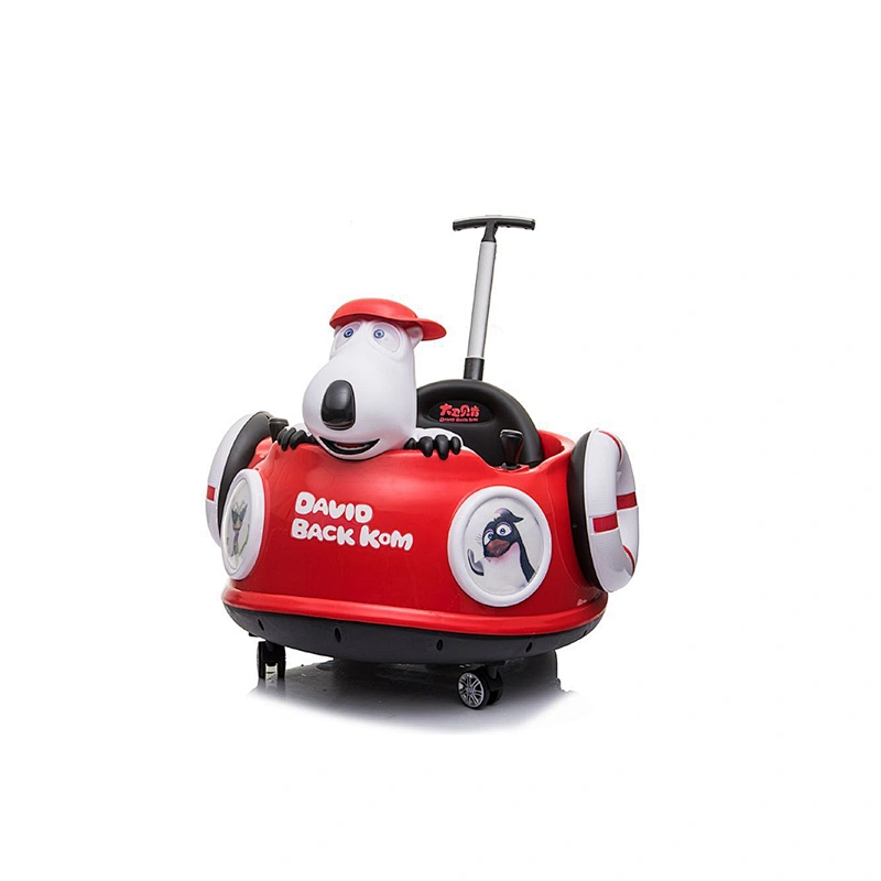 6V Baby Bumper Car with Meal Board and Retractable Push Handle