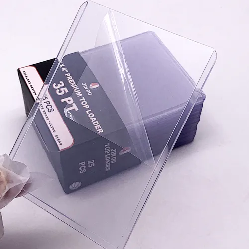 Custom 3x4 PVC Clear Penny Sports Baseball Hard Business Trading film coated Toploader Card Sleeves Protector Holder