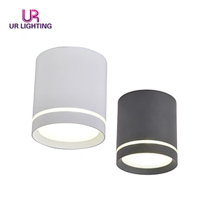 European minimalist style black white surface mounted ceiling 5w round LED downlights